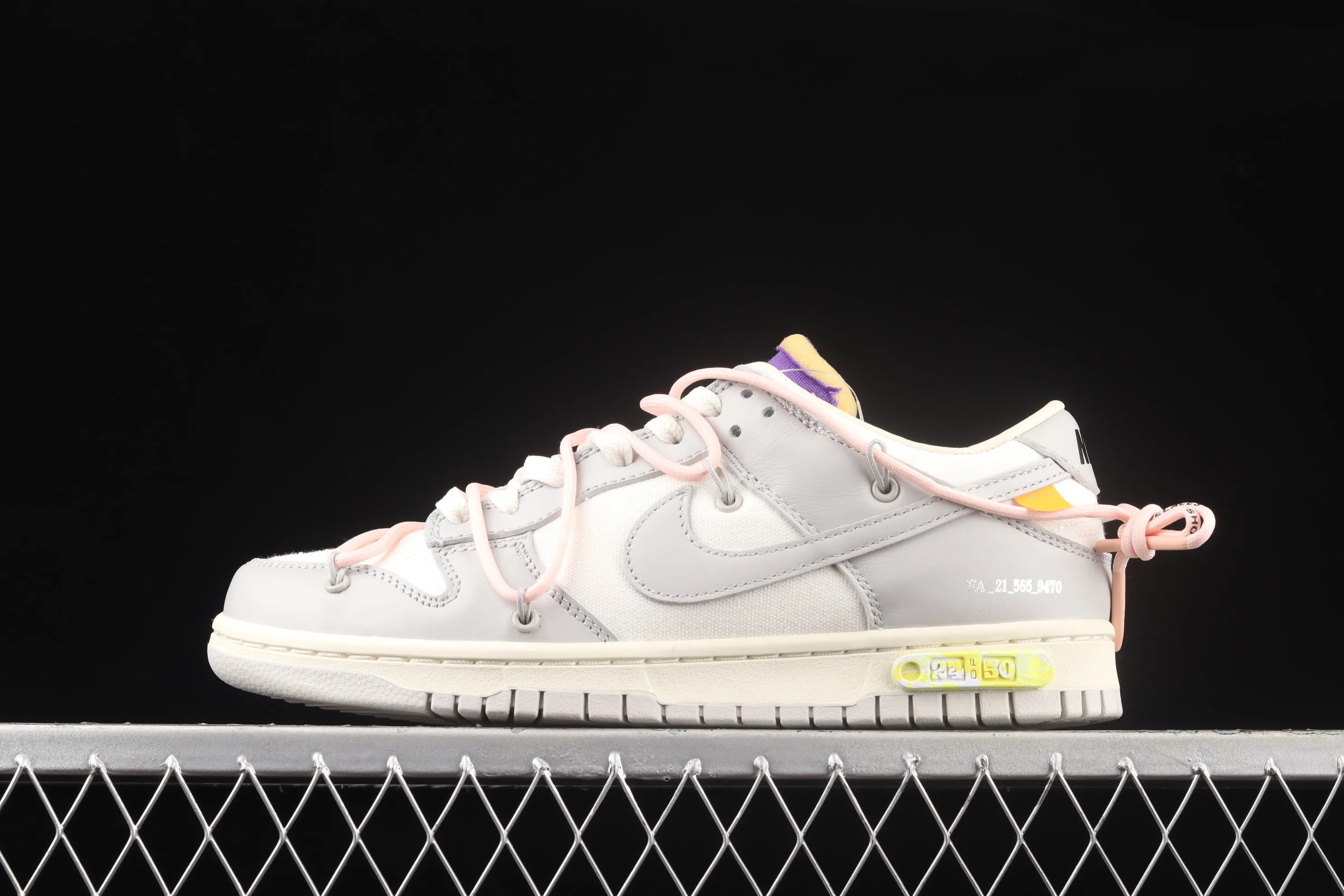 All Categories Nk SB Dunk Series Nk SB Dunk Low Low-top sneakers Pure original version OF x Nk Dunk Low OW Gray SB smashed backboard fashion casual sneakers DM1602-119
